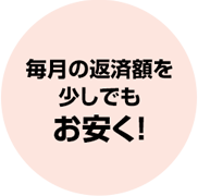 毎月の返済額を少しでもお安く！