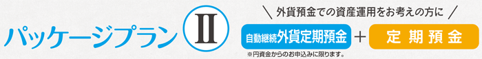 パッケージプラン II 自動継続外貨定期預金＋定期預金