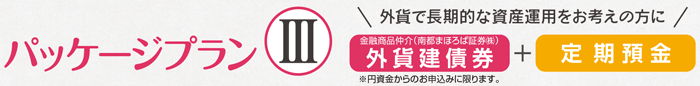 パッケージプラン III 外貨建債券＋定期預金