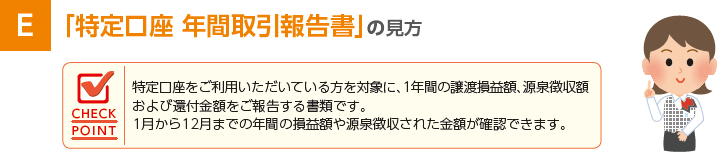 「特定口座 年間取引報告書」の見方