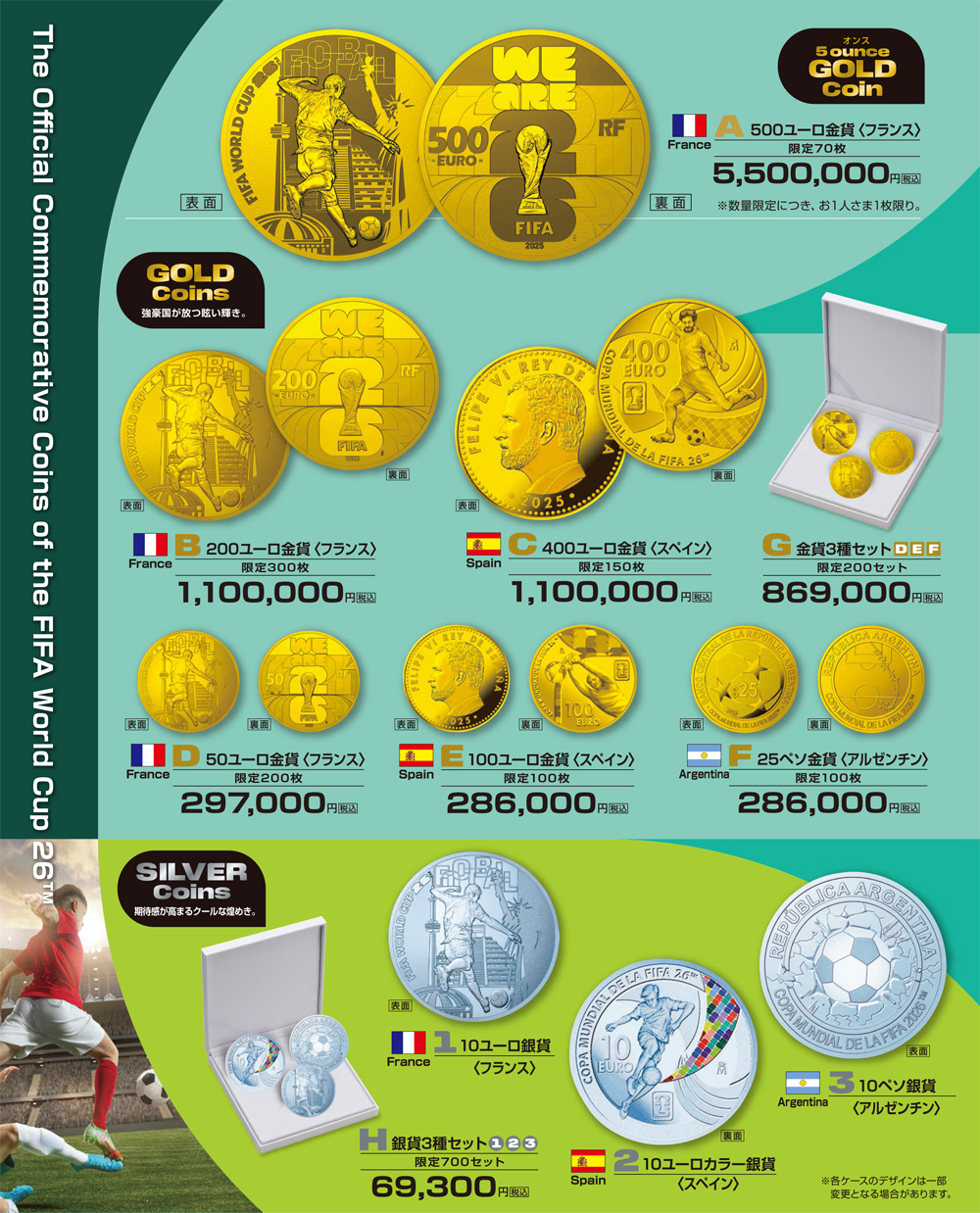 取扱いしているGOLD Coin と SILVER Coinを紹介